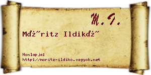 Móritz Ildikó névjegykártya